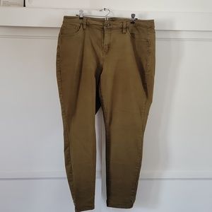 Olive green Lane Bryant Skiny leg jeans